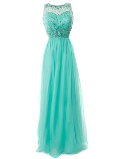 long turquoise dress